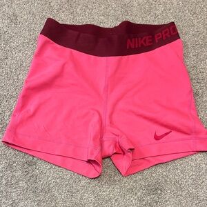 Nike Women's Bright Pink Athletic Shorts